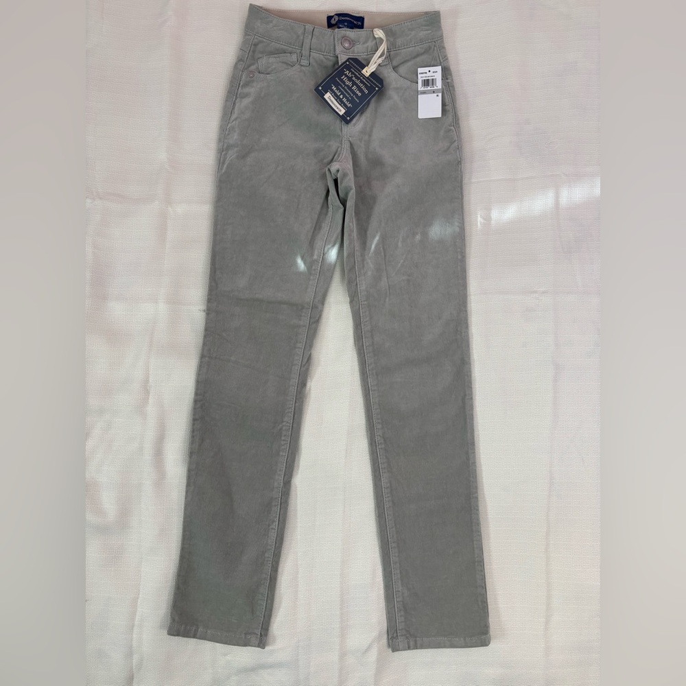 Democracy High-Rise Straight Corduroy Jeans in Sage